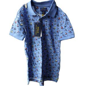 POLO RALPH LAUREN SAILBOAT POLO SHIRT BOYS SIZE 7Y - NWT
